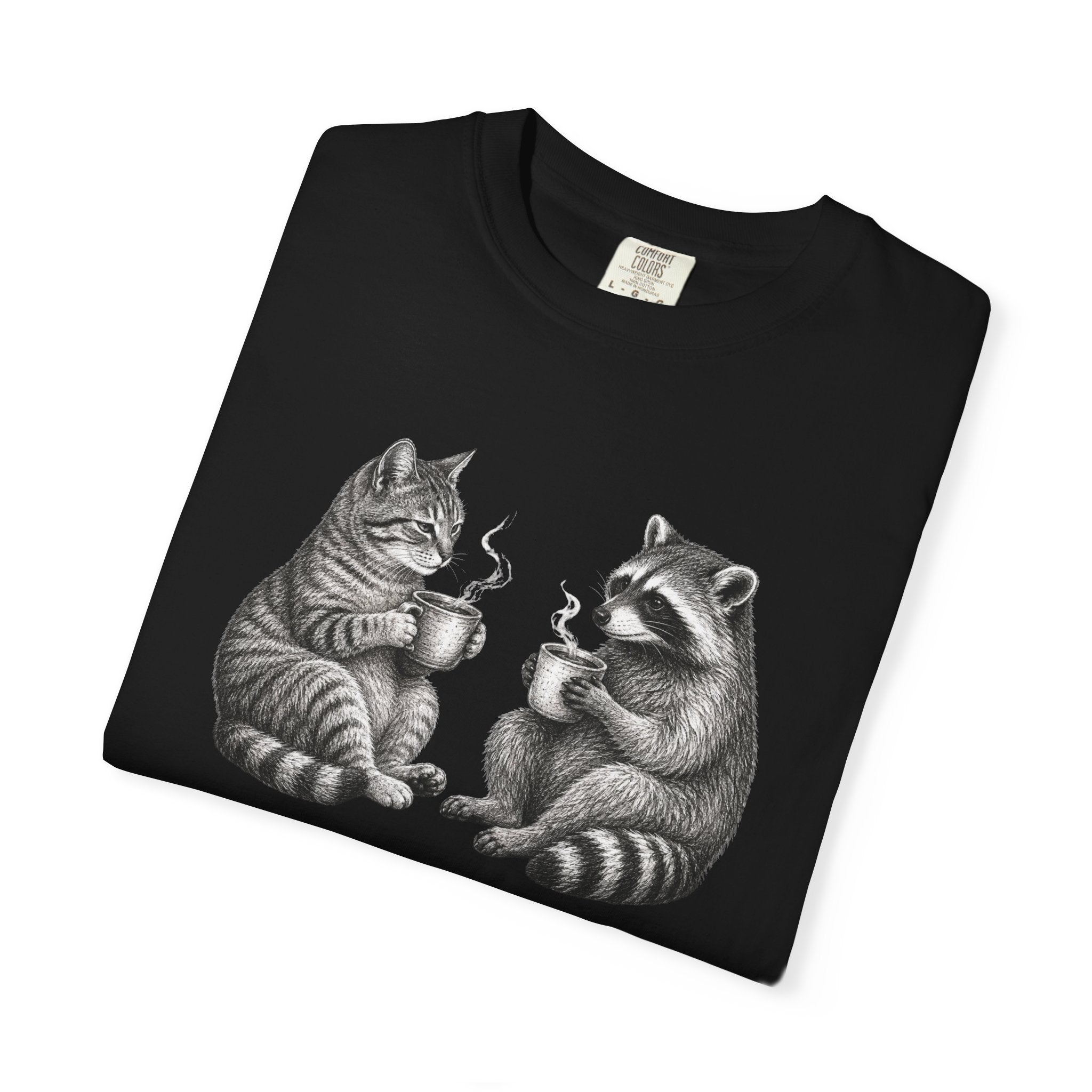 Morning Gossip Cat T-Shirt