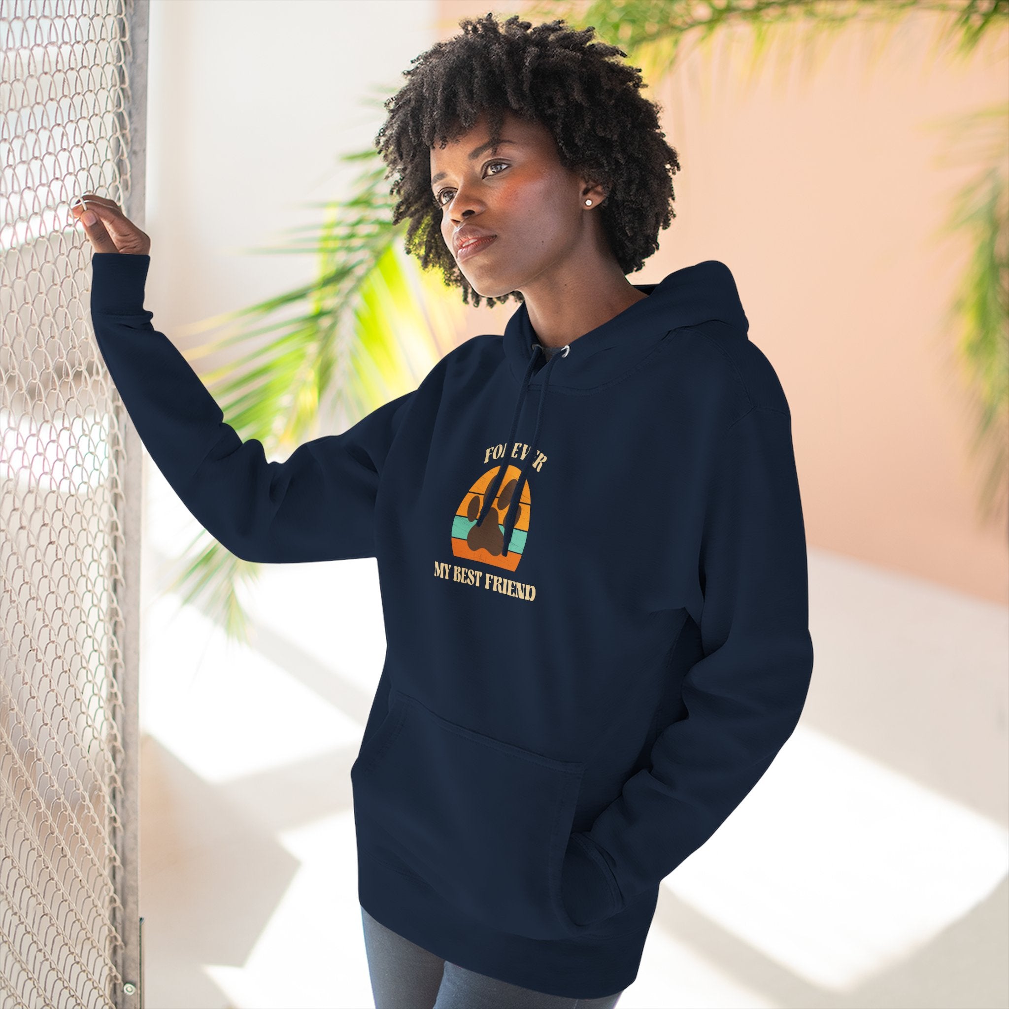 Retro Pet Lover Hoodie — Three-Panel Fleece