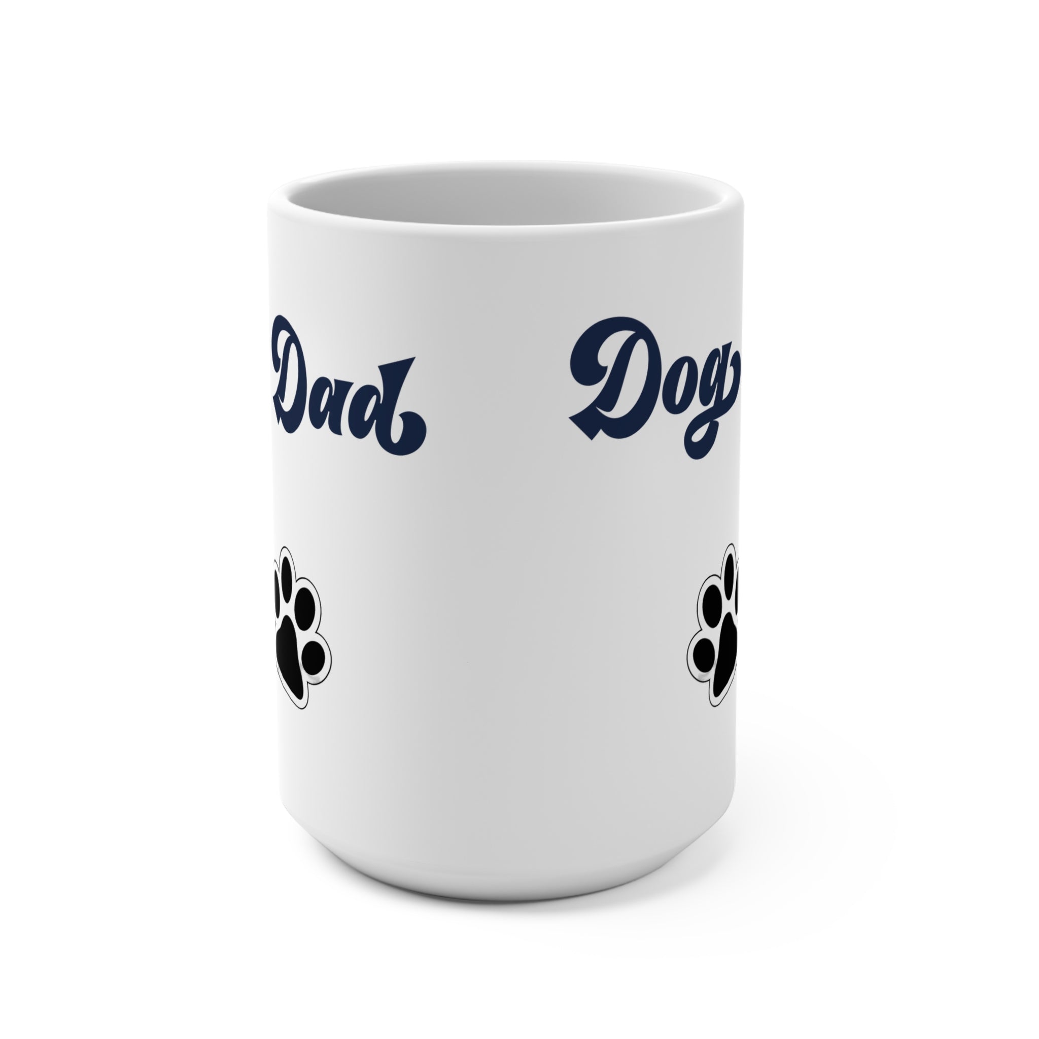 Dog Dad Retro Font Mug — 15oz Dog Lover Coffee Cup