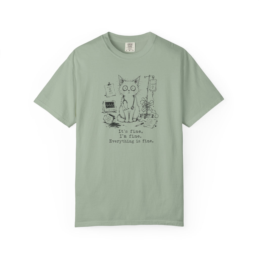 Everything Is Fine Cat T-Shirt