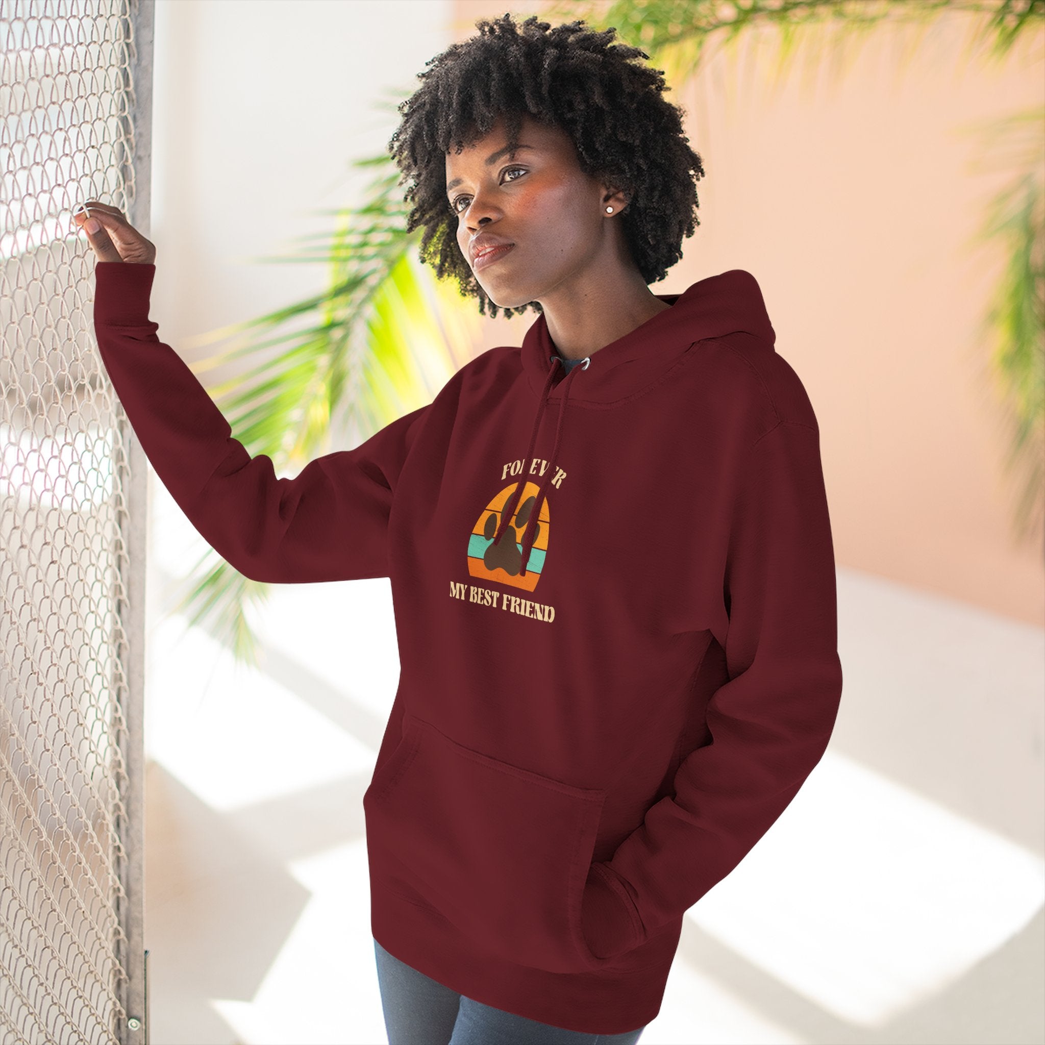 Retro Pet Lover Hoodie — Three-Panel Fleece
