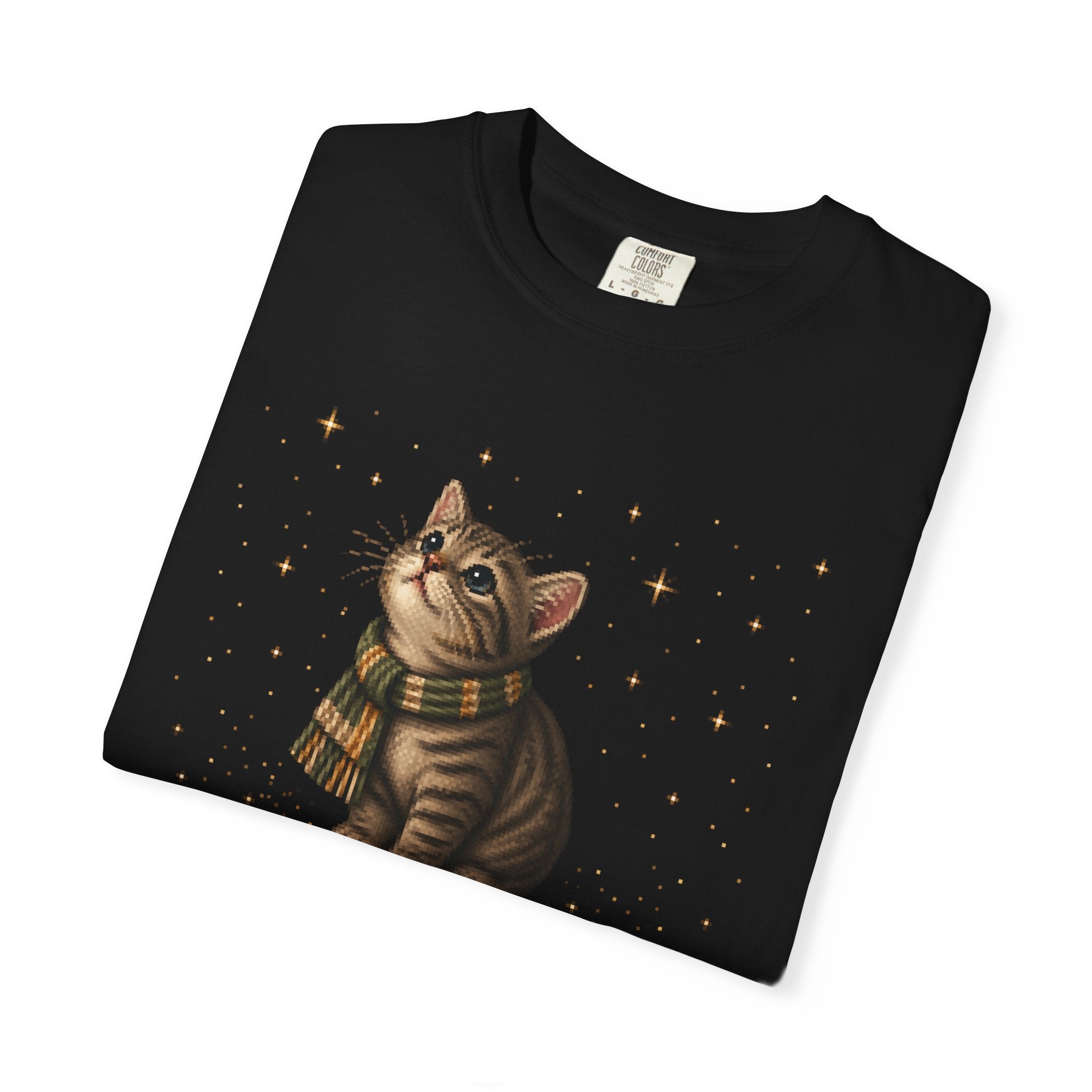 Pixel Star Gazer Cat T-Shirt