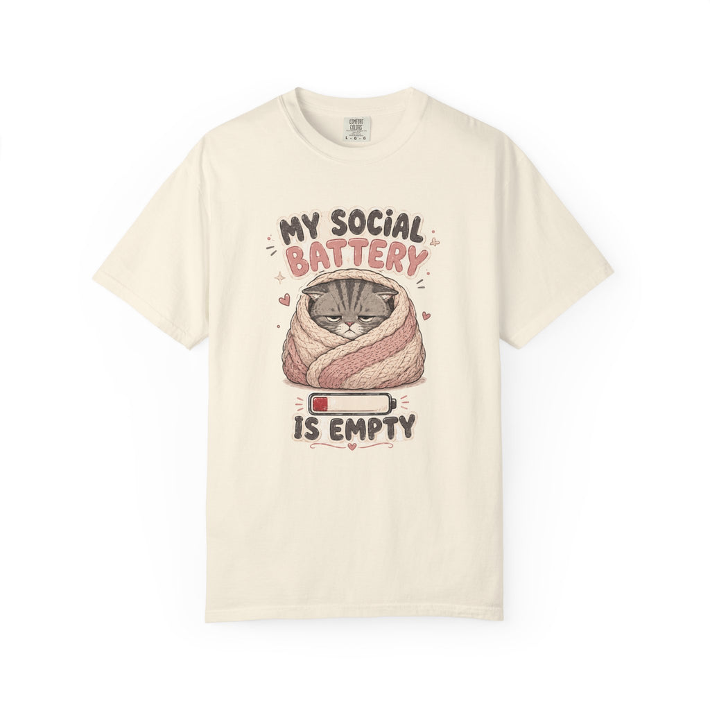 My Social Battery Is Empty Cat T-Shirt