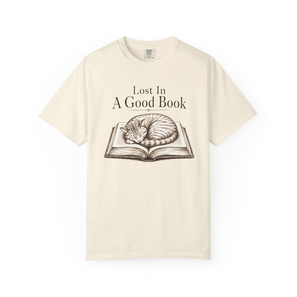 Lost In A Good Book Cat T-Shirt