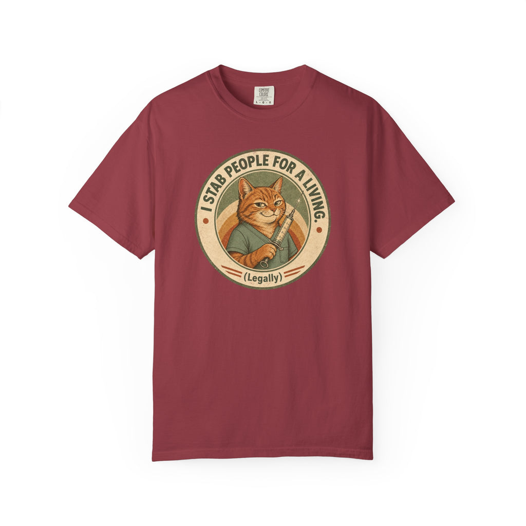 I Stab People For A Living Cat T-Shirt