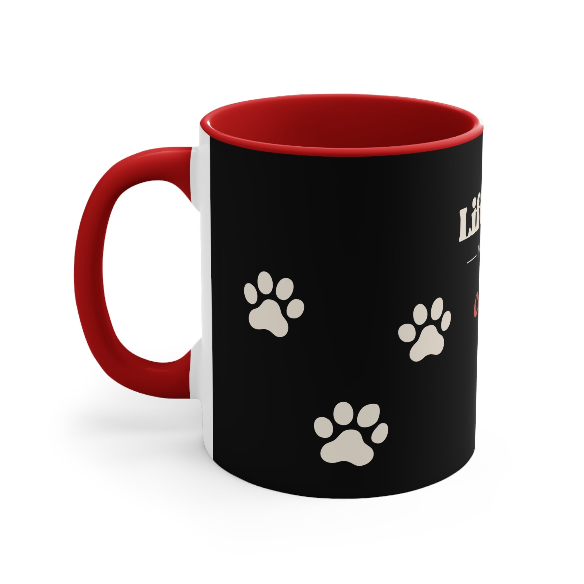 Life Is Ruff Without Coffee Dog Mug — Retro Style Accent Mug