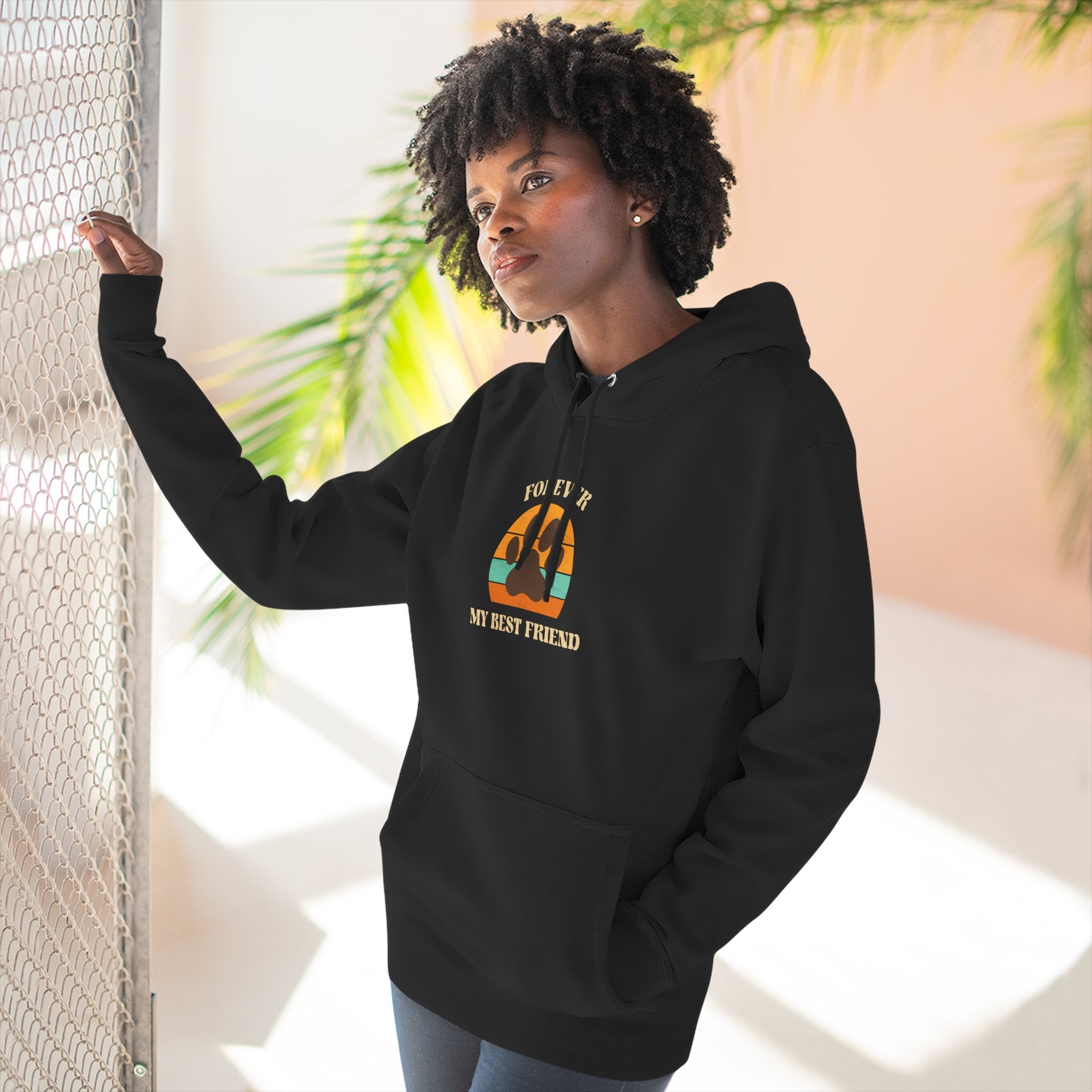 Retro Pet Lover Hoodie — Three-Panel Fleece