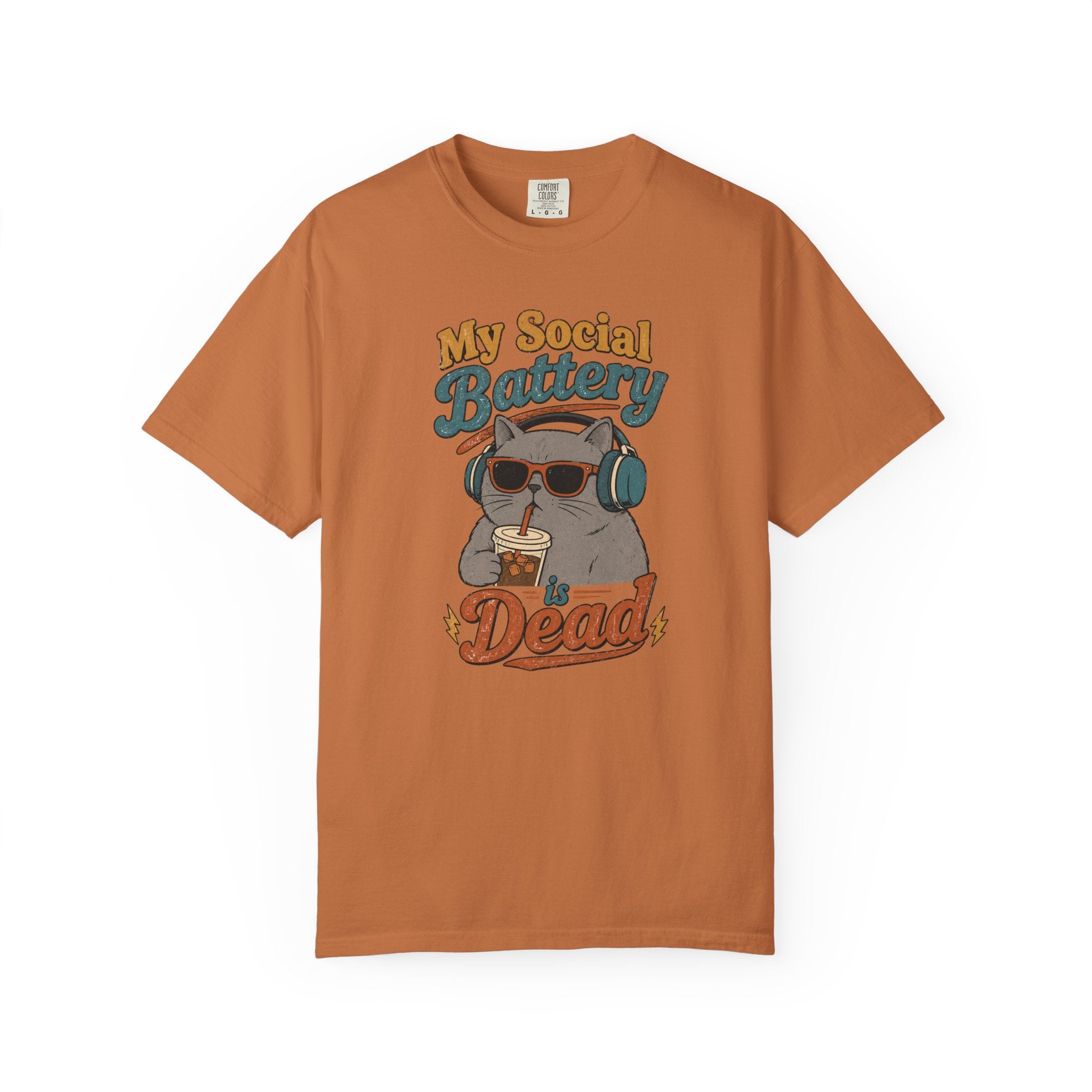 My Social Battery Is Dead Cat T-Shirt