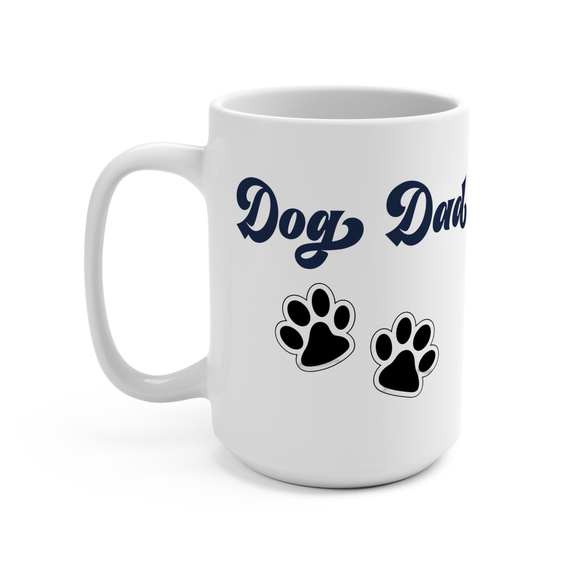 Dog Dad Retro Font Mug — 15oz