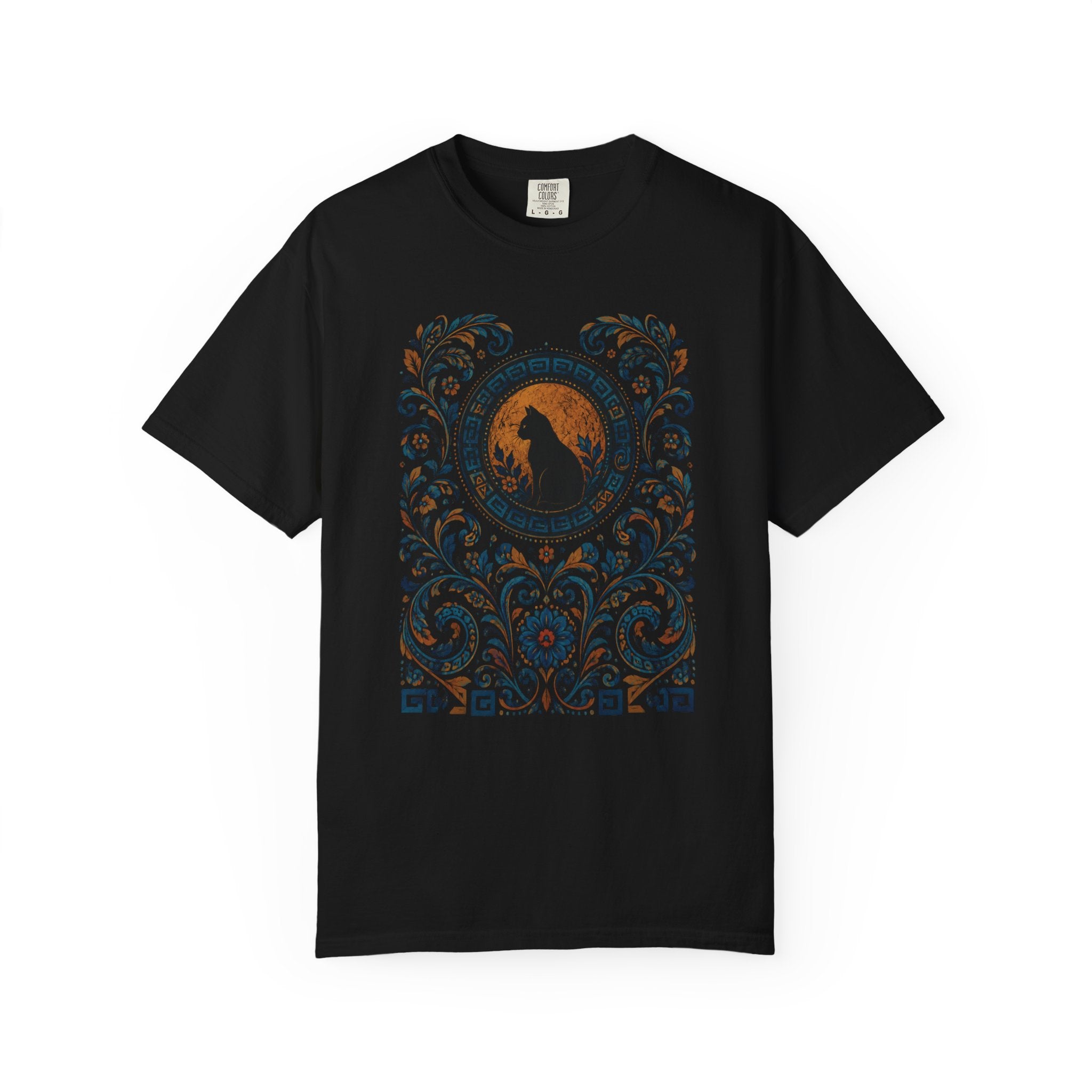 Vintage Floral Cat T-Shirt