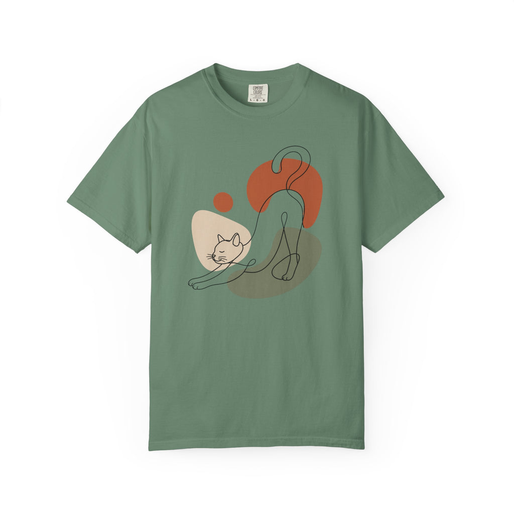 Stretching Cat Silhouette T-Shirt