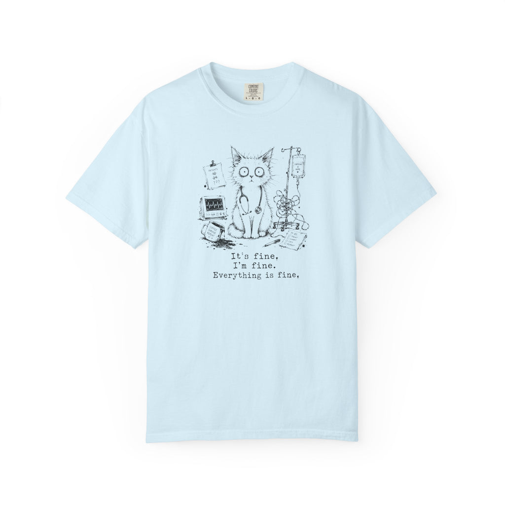 Everything Is Fine Cat T-Shirt
