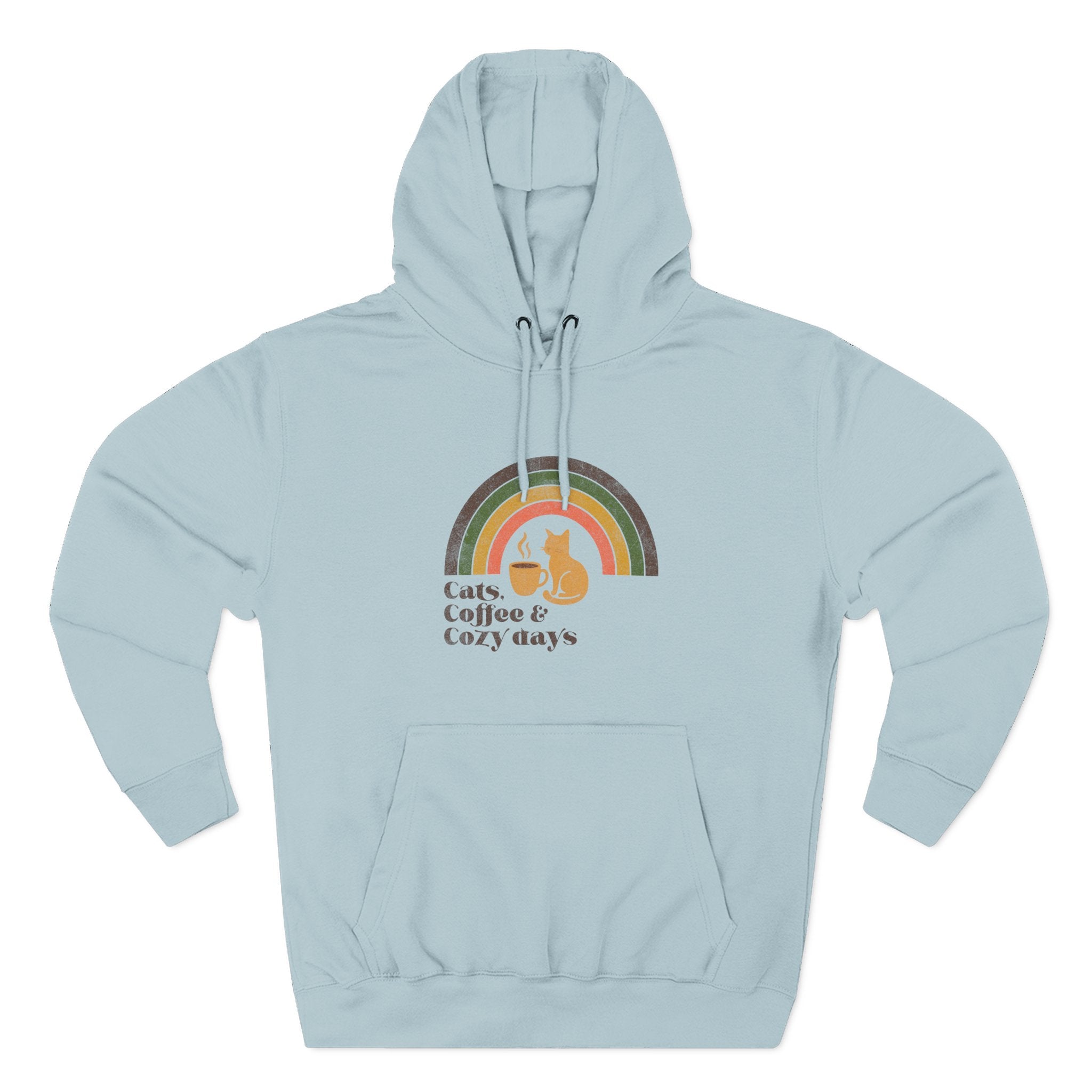 Retro Cats Coffee Cozy Days Hoodie | Cat Lover Graphic