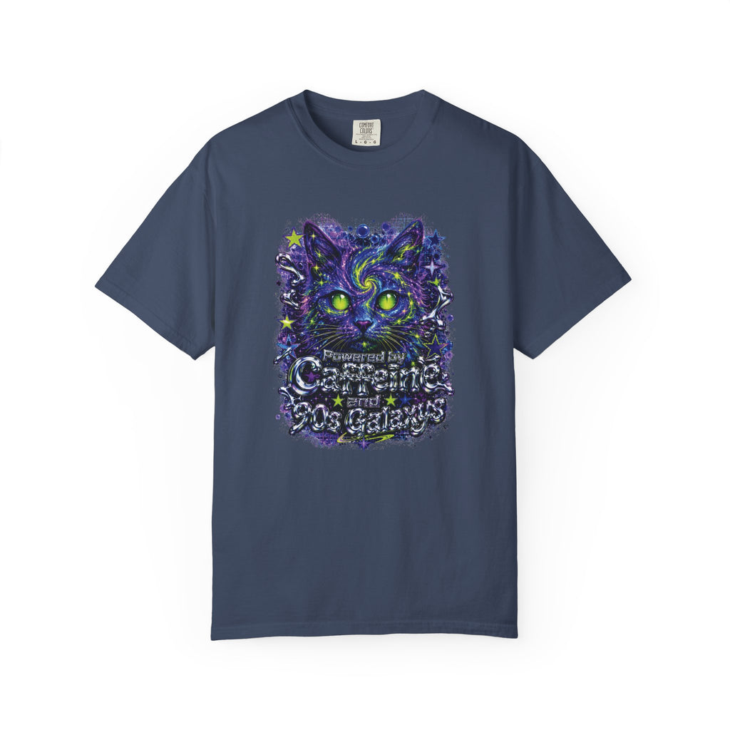 Powered By Caffeine and 90s Cat T-Shirt