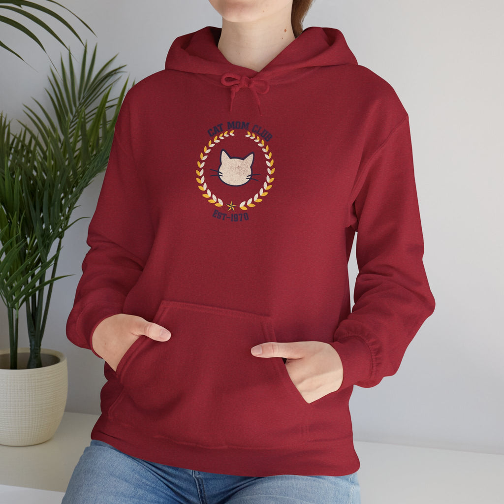 Retro Distressed Cat Lover Hoodie | Vintage Cat Graphic