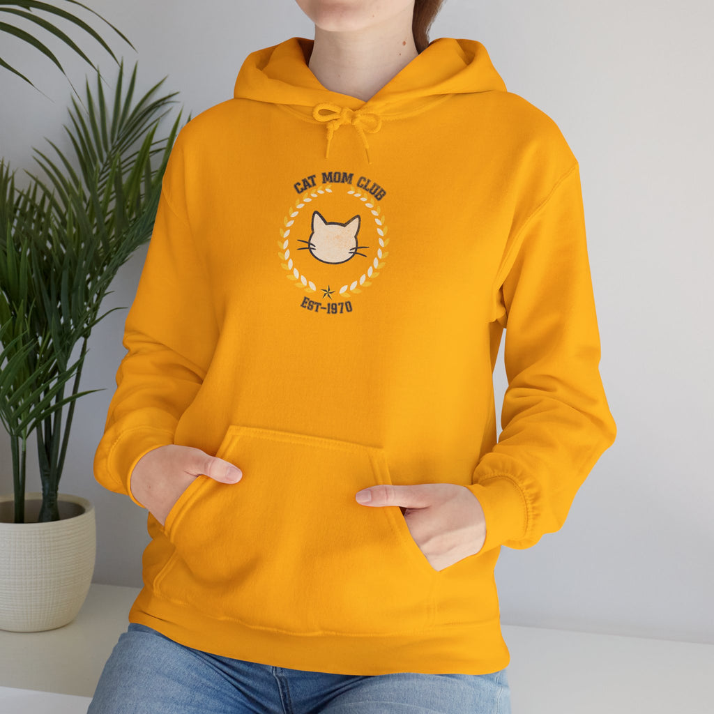 Retro Distressed Cat Lover Hoodie | Vintage Cat Graphic