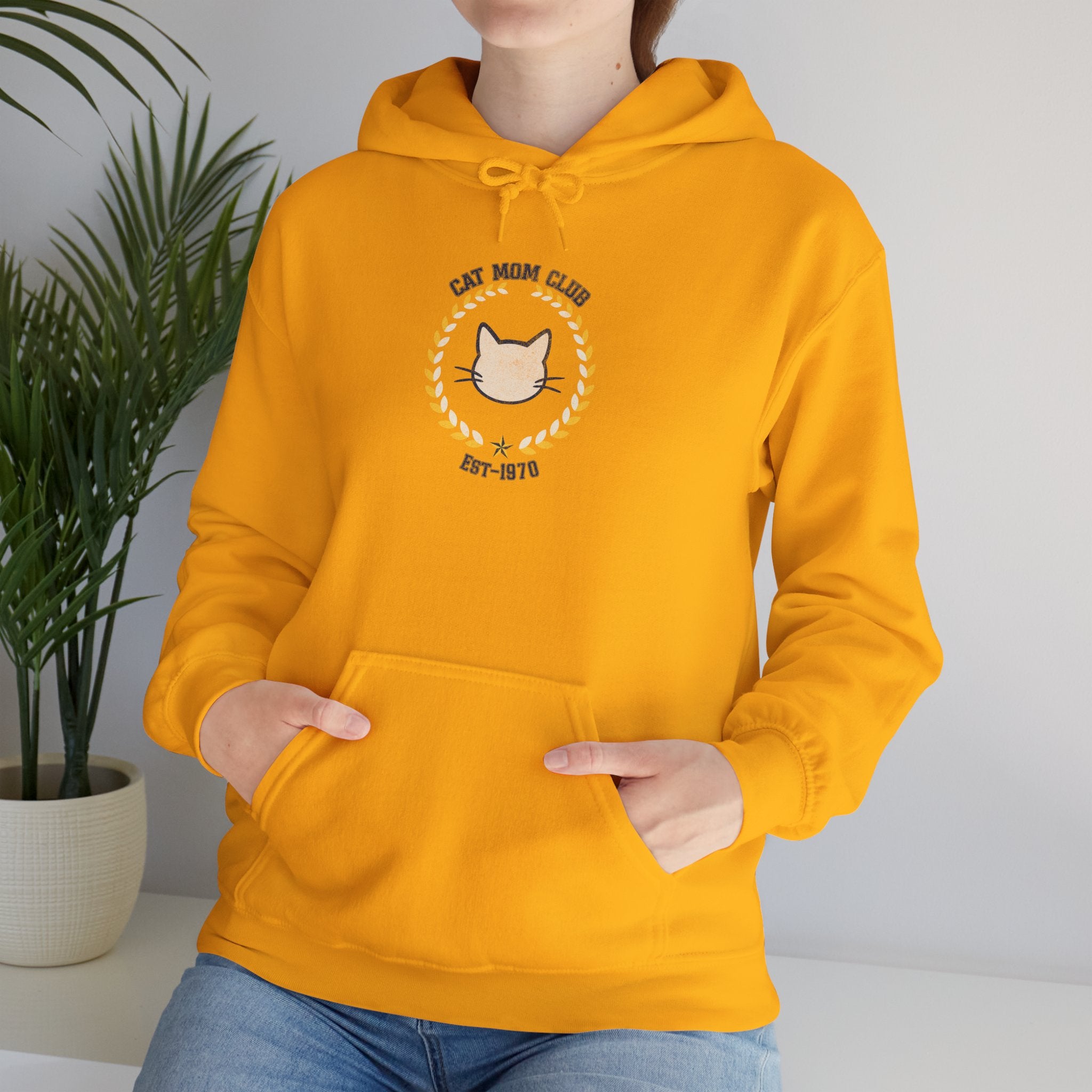 Retro Distressed Cat Lover Hoodie | Vintage Cat Graphic