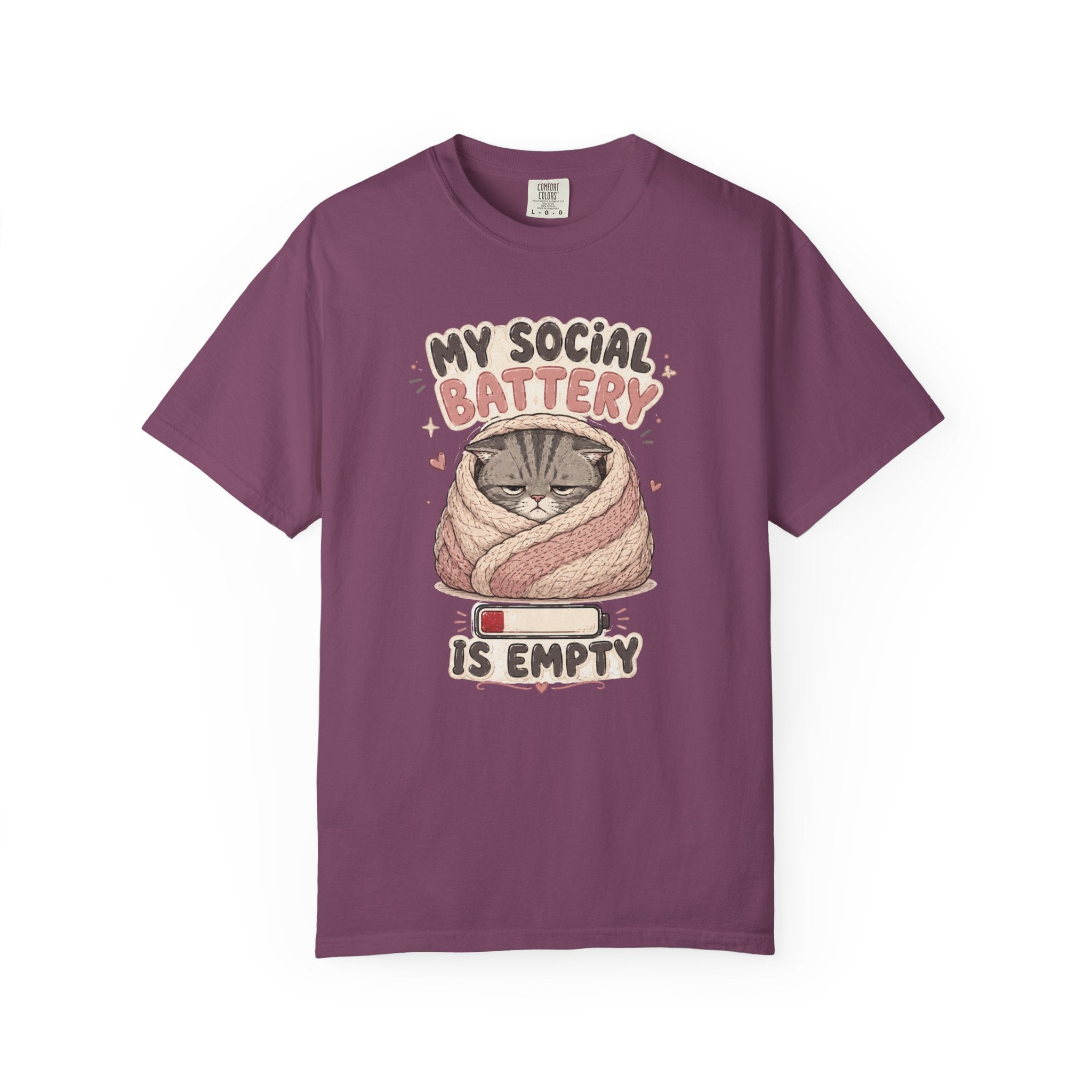 My Social Battery Is Empty Cat T-Shirt