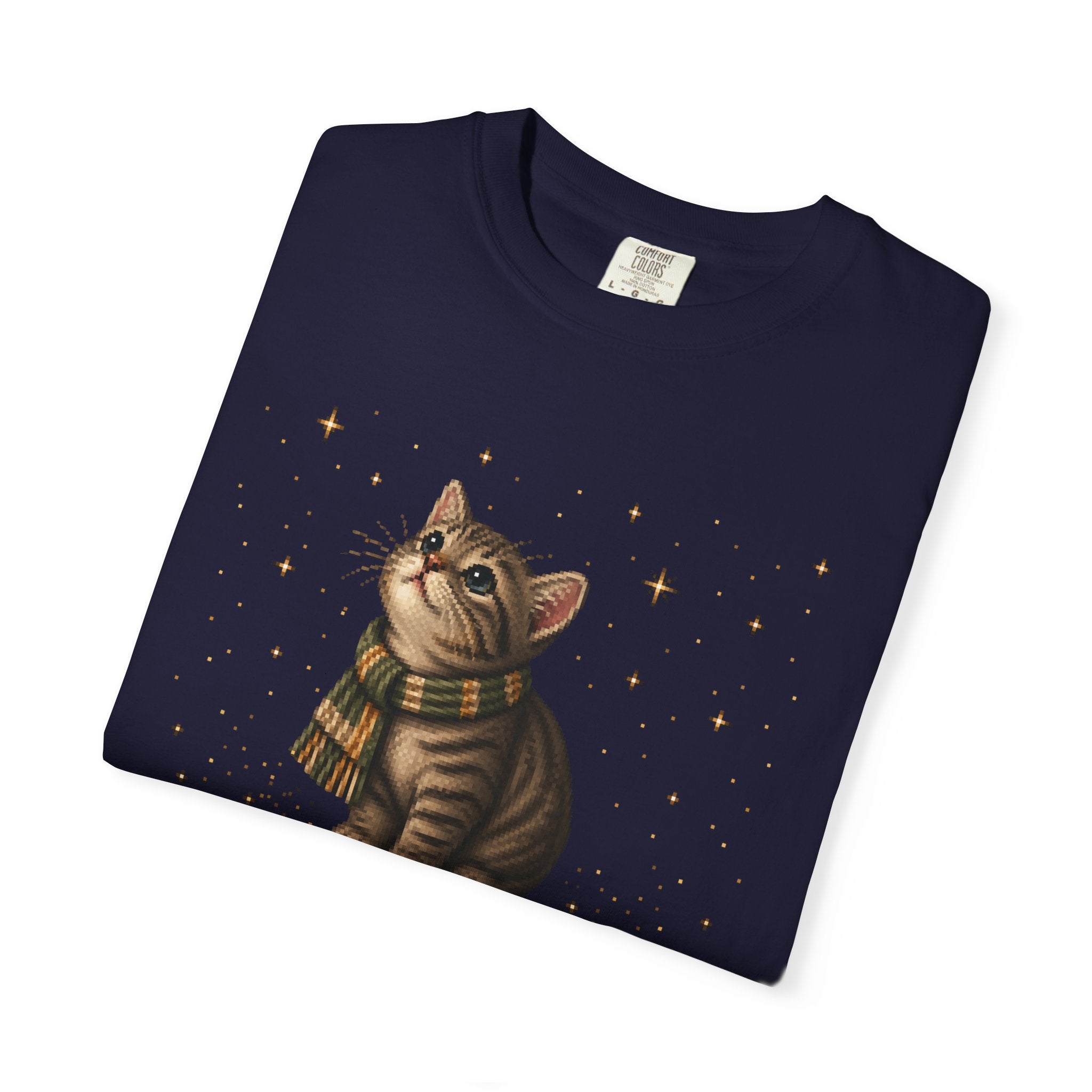 Pixel Star Gazer Cat T-Shirt