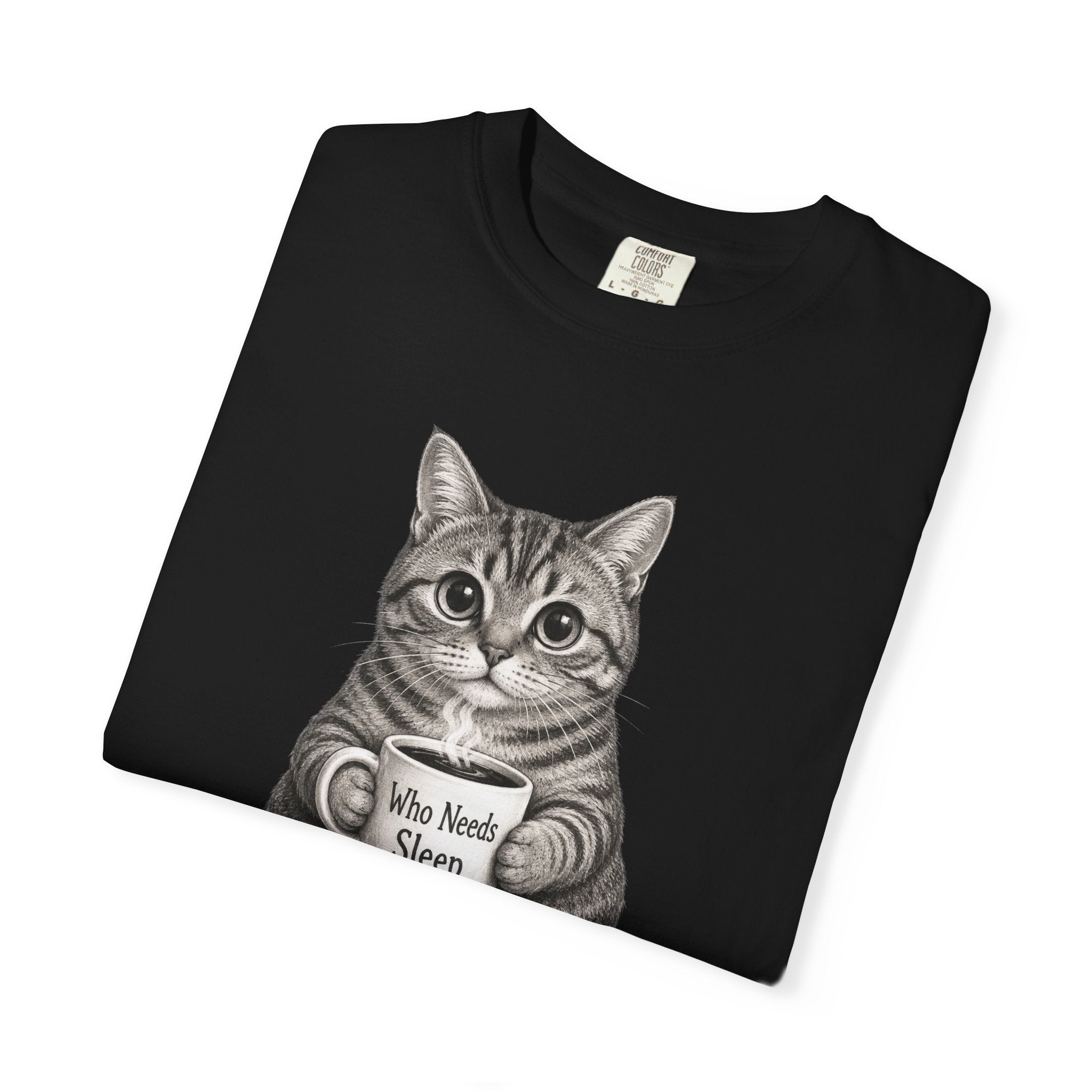 Who Needs Sleep Cat T-Shirt