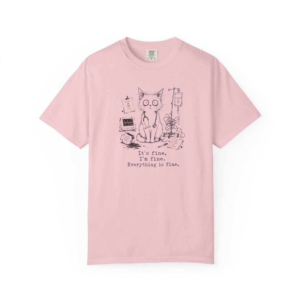 Everything Is Fine Cat T-Shirt