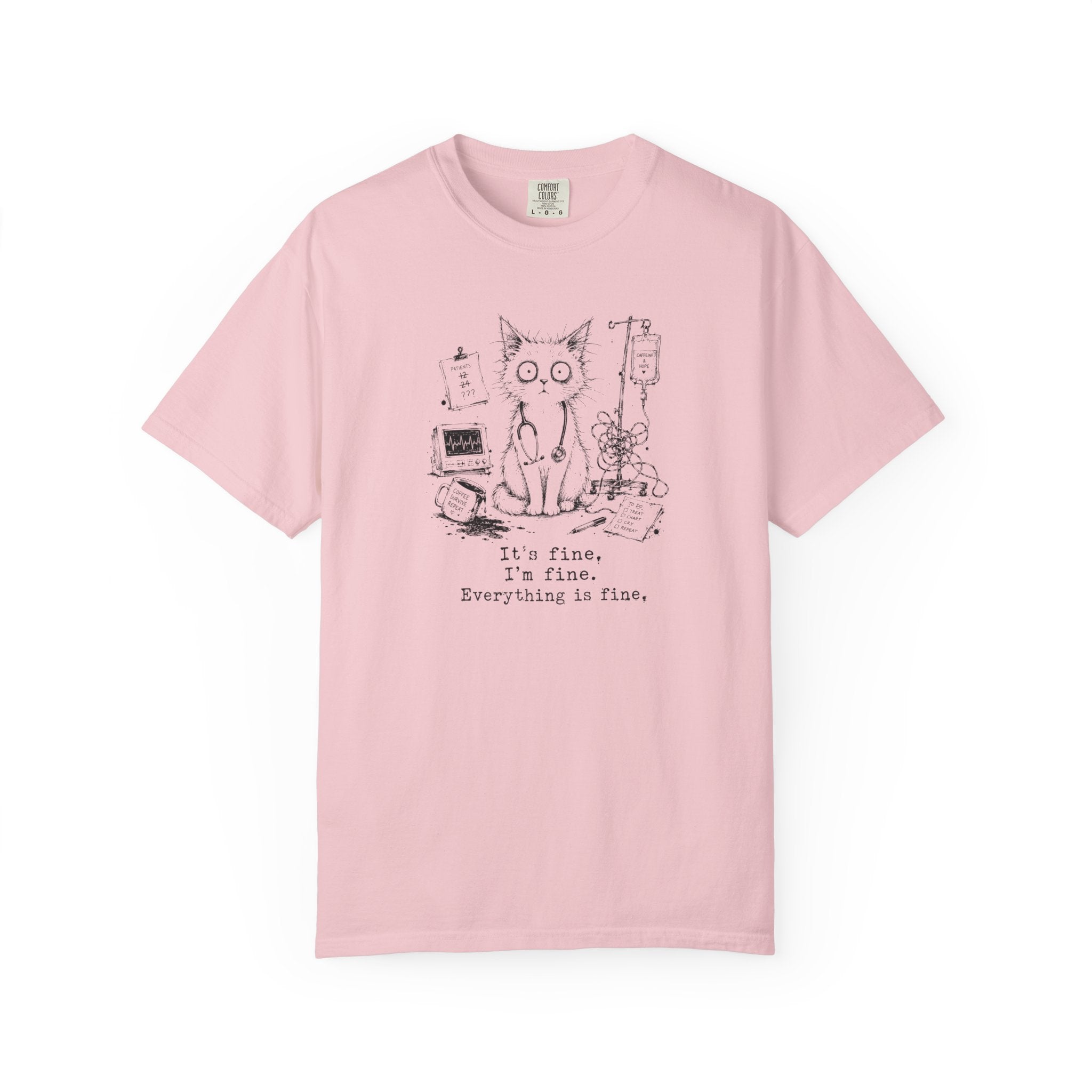 Everything Is Fine Cat T-Shirt