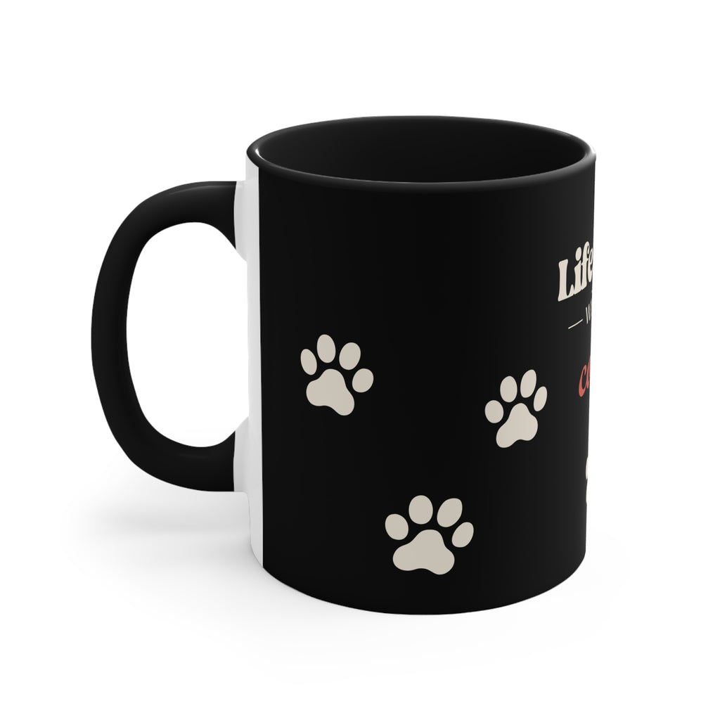 Life Is Ruff Without Coffee Dog Mug — Retro Style Accent Mug