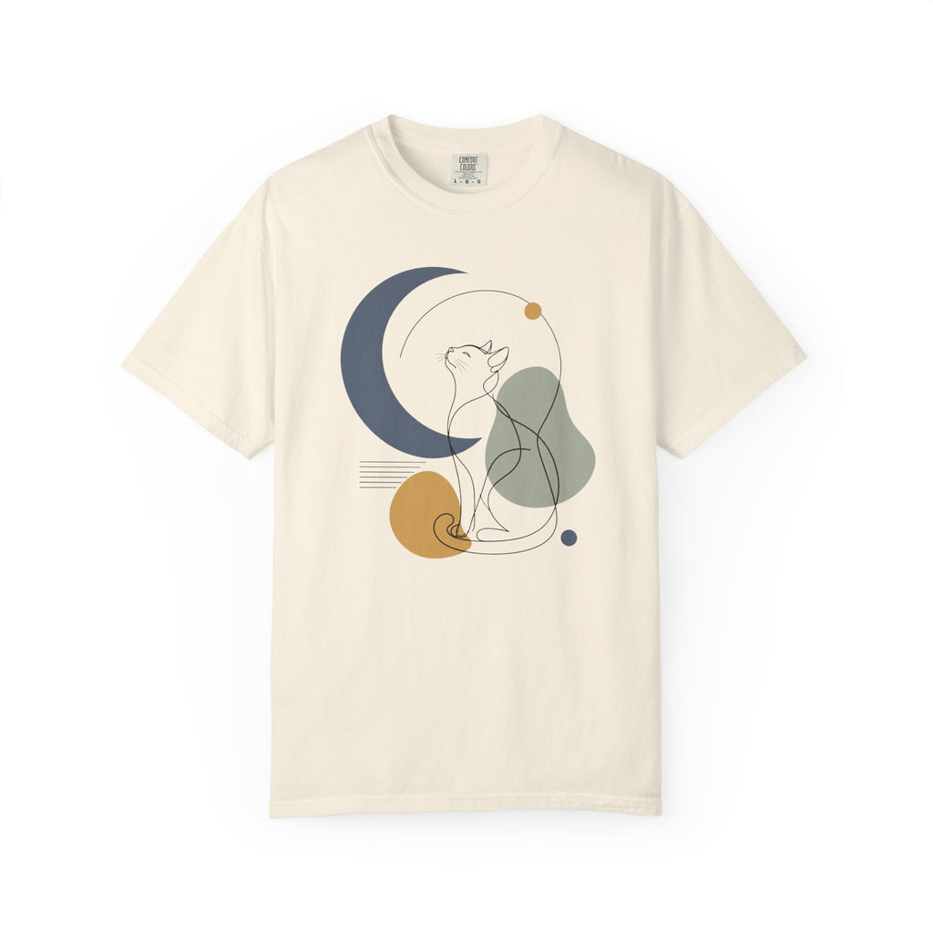 Stargazing Cat Silhouette T-Shirt