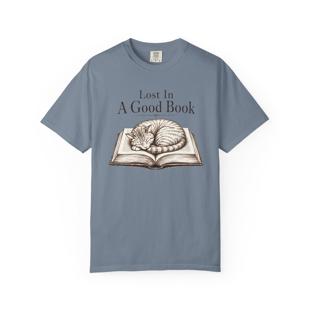 Lost In A Good Book Cat T-Shirt