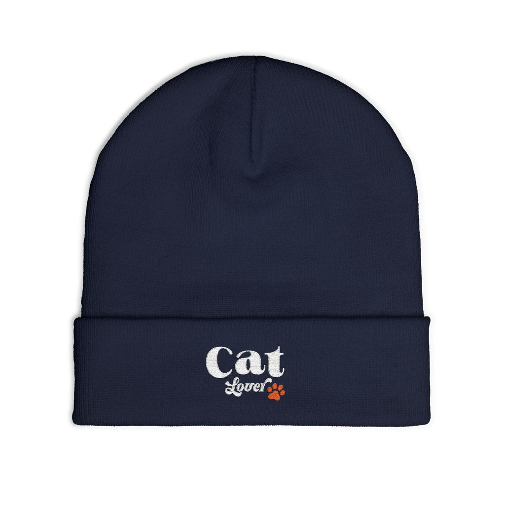 Retro Embroidered Cat Lover Beanie