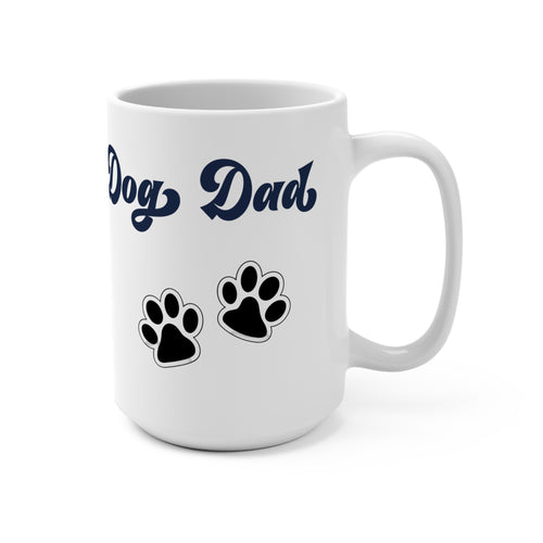 Dog Dad Retro Font Mug — 15oz Dog Lover Coffee Cup