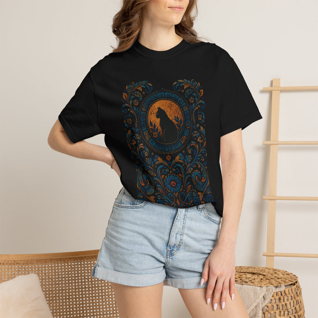 Vintage Floral Cat T-Shirt