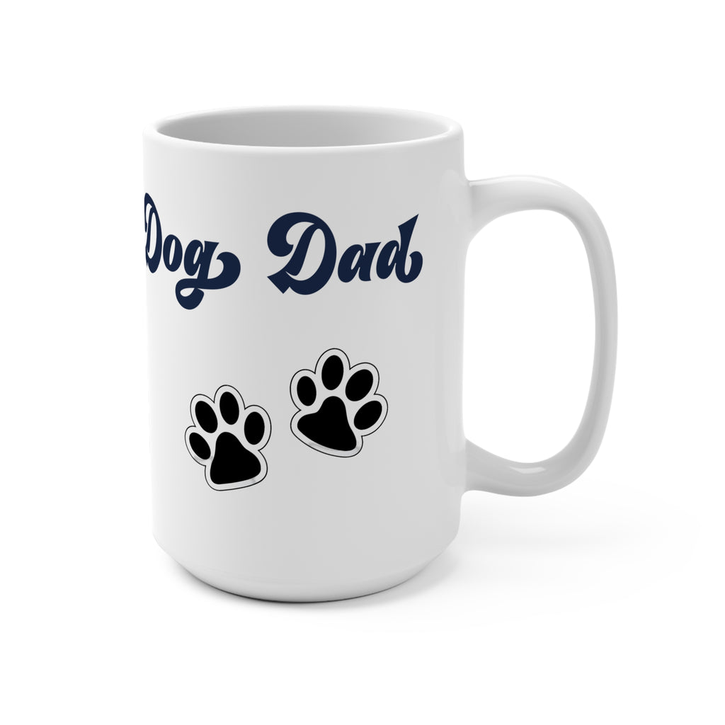 Dog Dad Retro Font Mug — 15oz