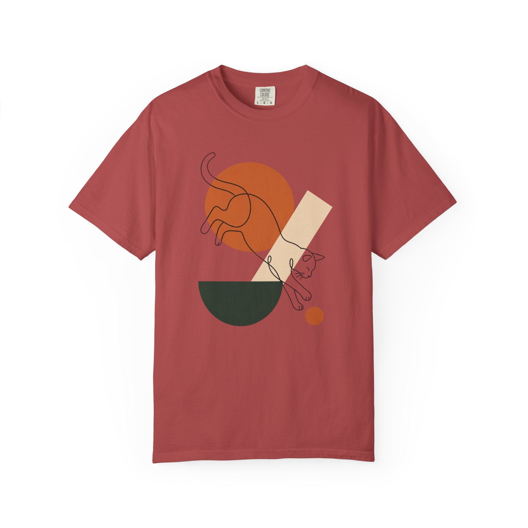 Playful Pounce Cat Silhouette T-Shirt