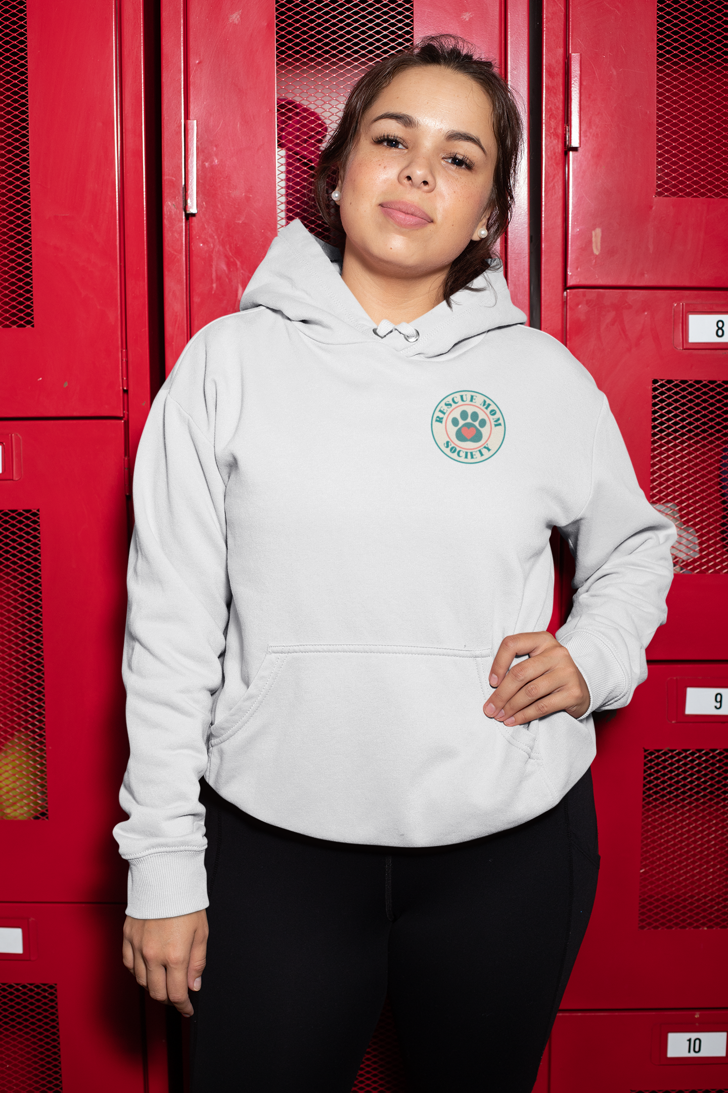 Rescue Society Retro Pet Lover Hoodie — Three-Panel Fleece