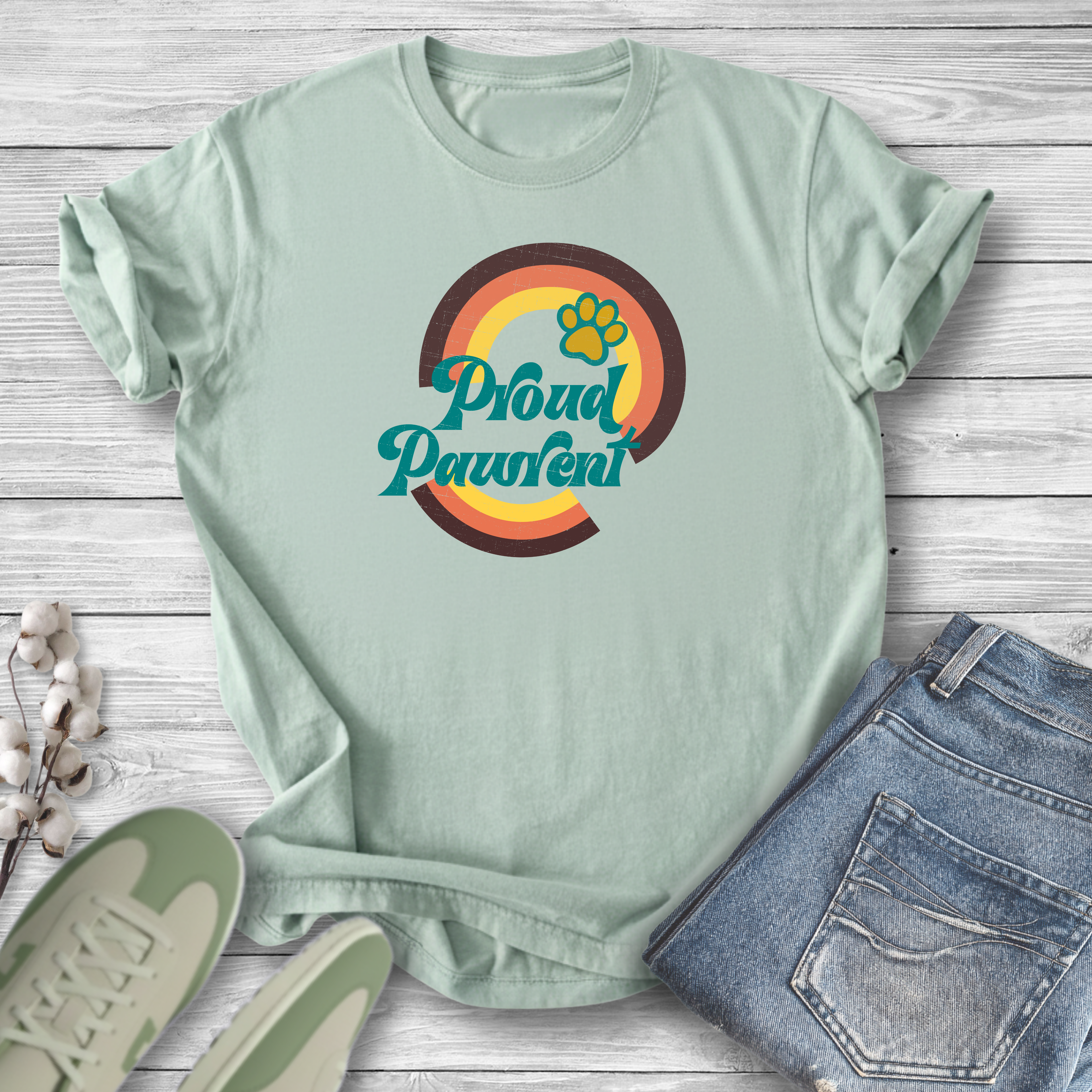 Proud Pet Parent Retro T-Shirt — Dog & Cat Lover Tee