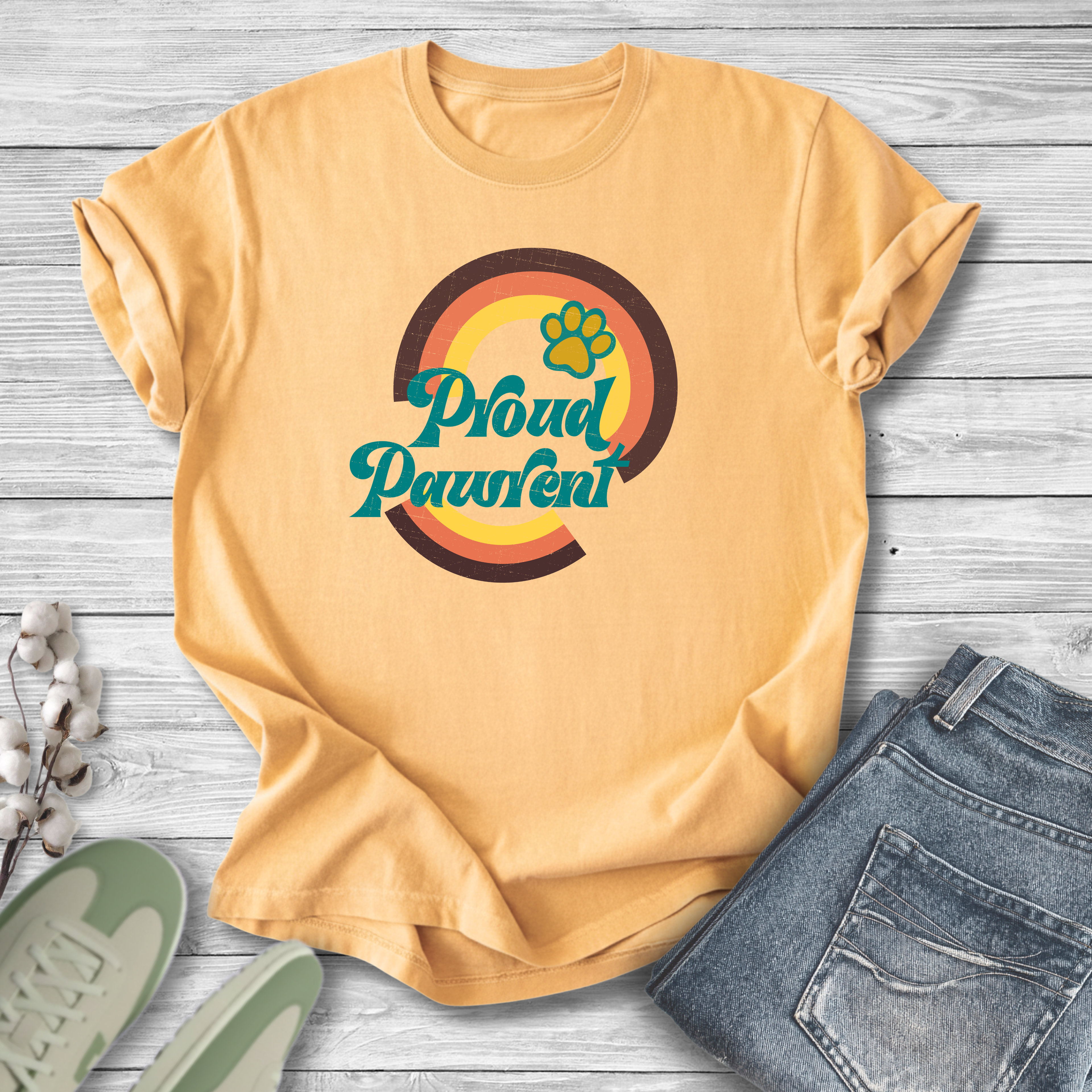 Proud Pet Parent Retro T-Shirt — Dog & Cat Lover Tee