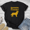 Golden Retriever Retro Pet Lover T-Shirt — "Golden Energy" Distressed Graphic