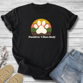 Positive Vibes Only Paw T-Shirt — Retro Pet Lover Tee
