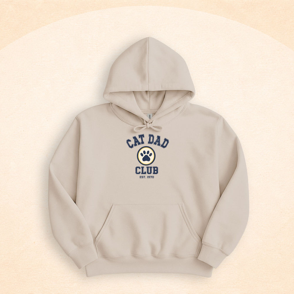 Cat Dad Club hoodie | Cozy Retro Cat Lover Sweatshirt