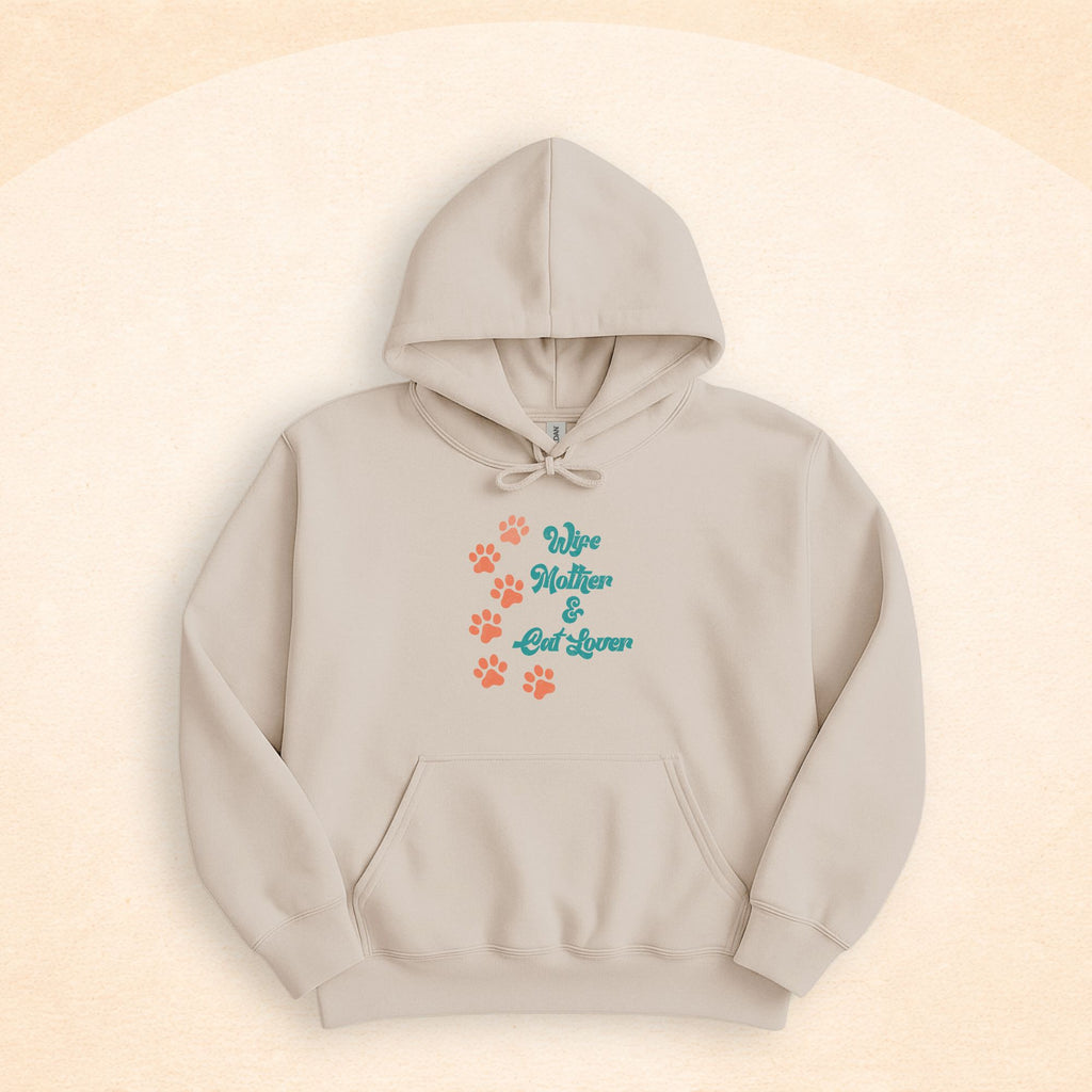 Wife, Mother, And Cat Lover Hoodie