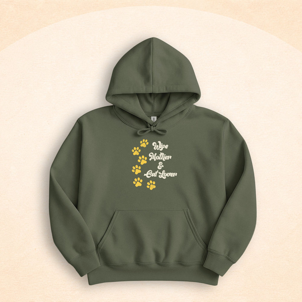 Wife, Mother, And Cat Lover Hoodie