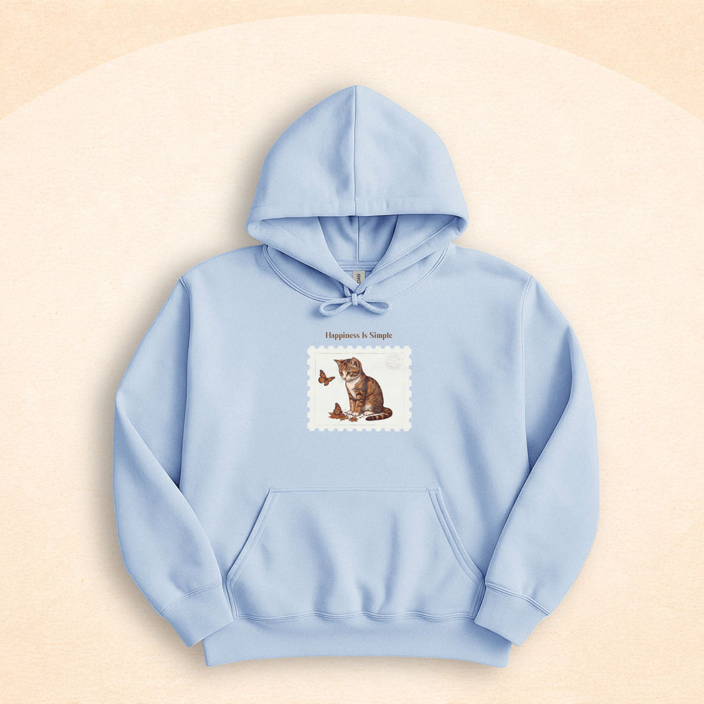 Happiness Is Simple Cat Lover Hoodie