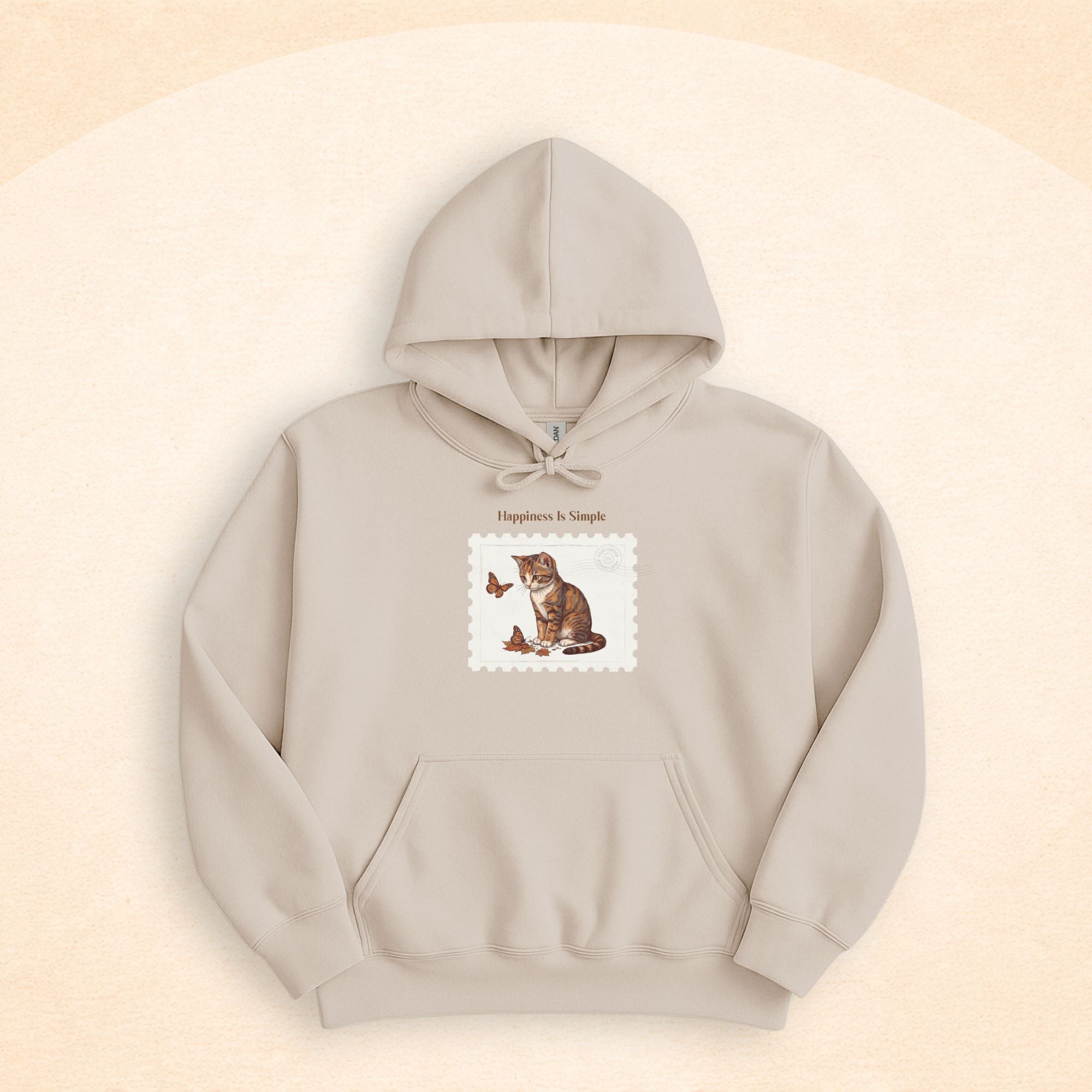 Happiness Is Simple Cat Lover Hoodie