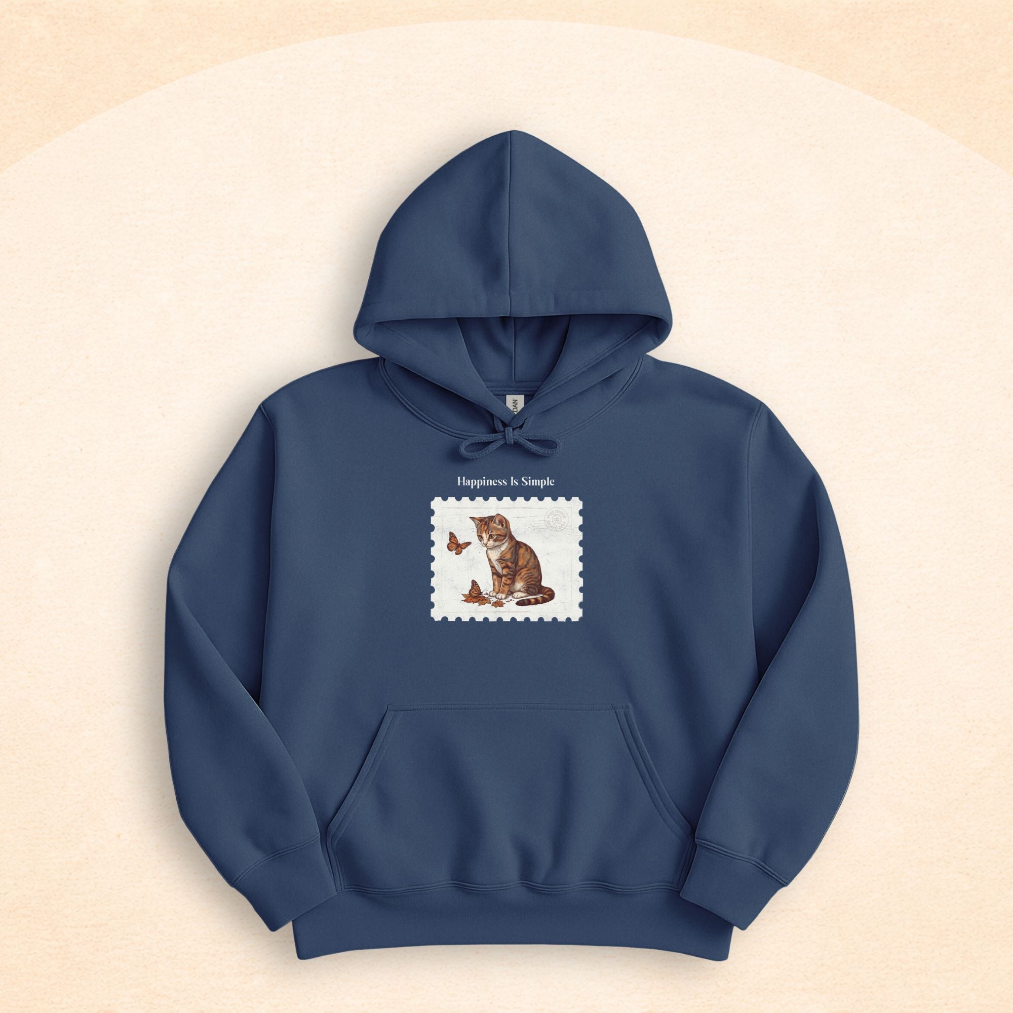 Happiness Is Simple Cat Lover Hoodie