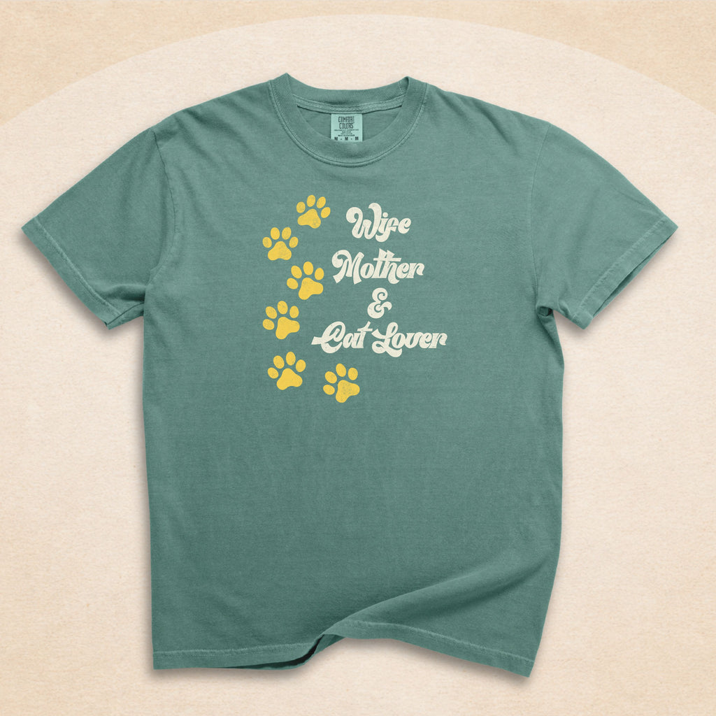 Wife, Mother & Cat Lover T-Shirt
