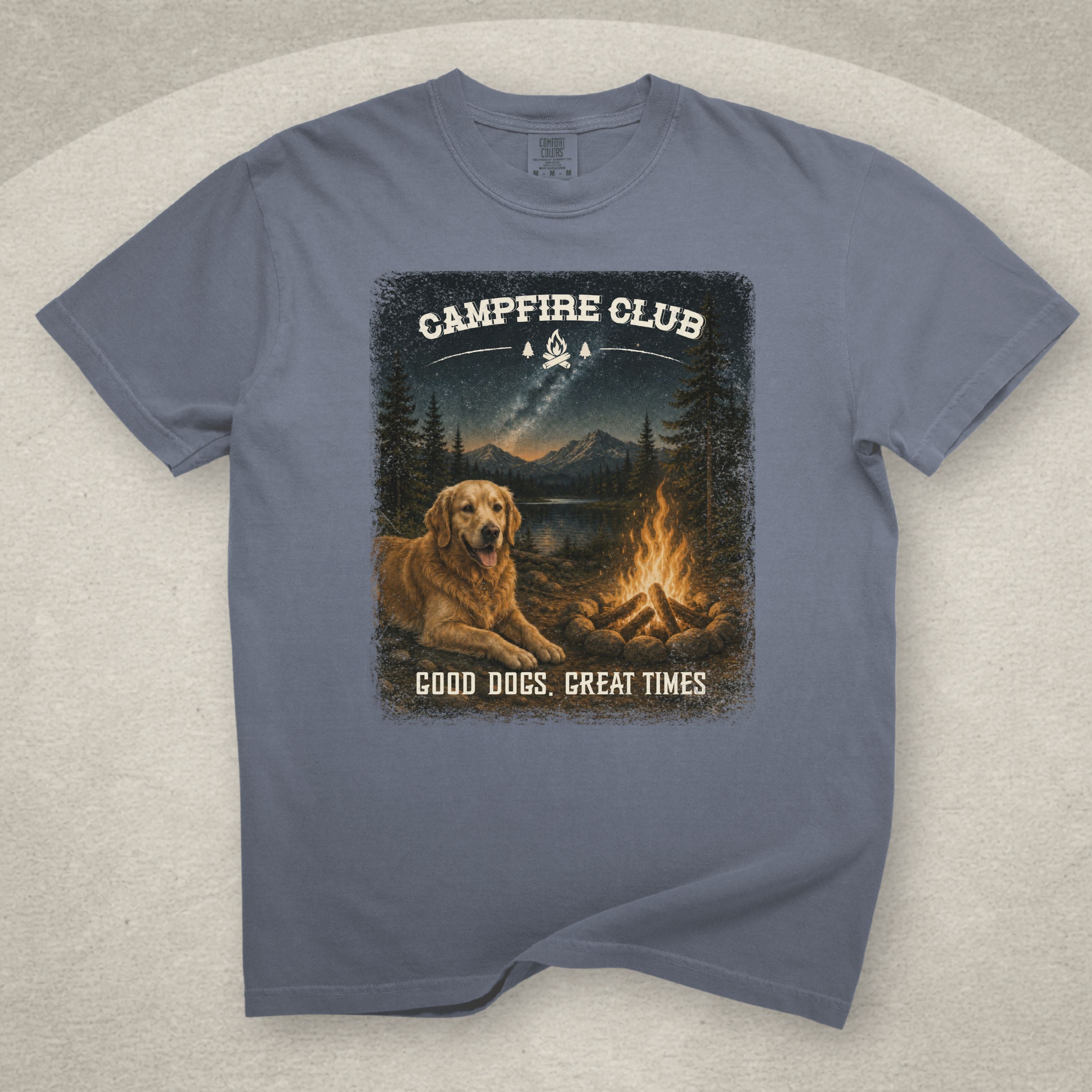 Campfire Club – Golden Retriever Graphic Tee