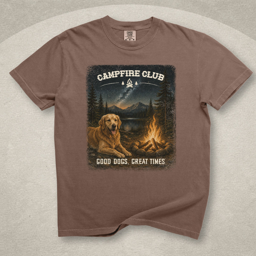 Campfire Club – Golden Retriever Graphic Tee