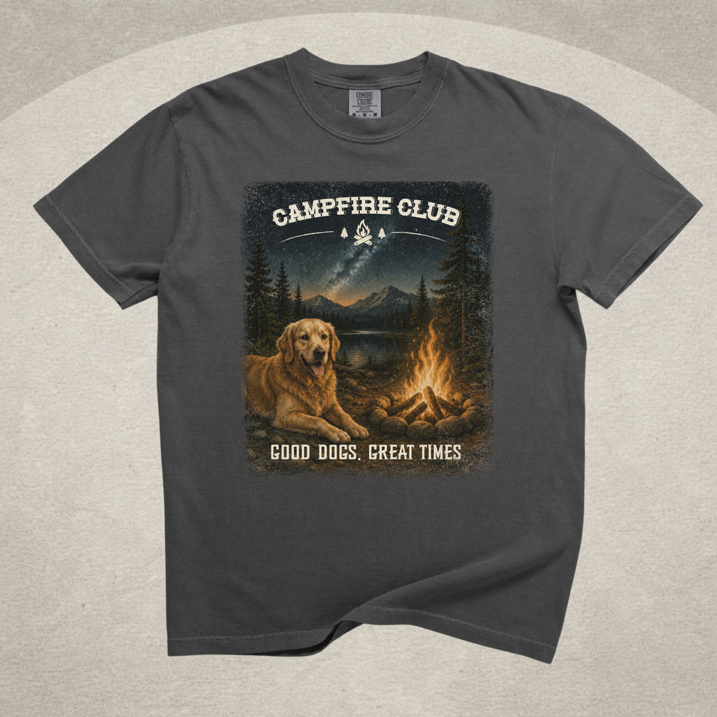 Campfire Club – Golden Retriever Graphic Tee