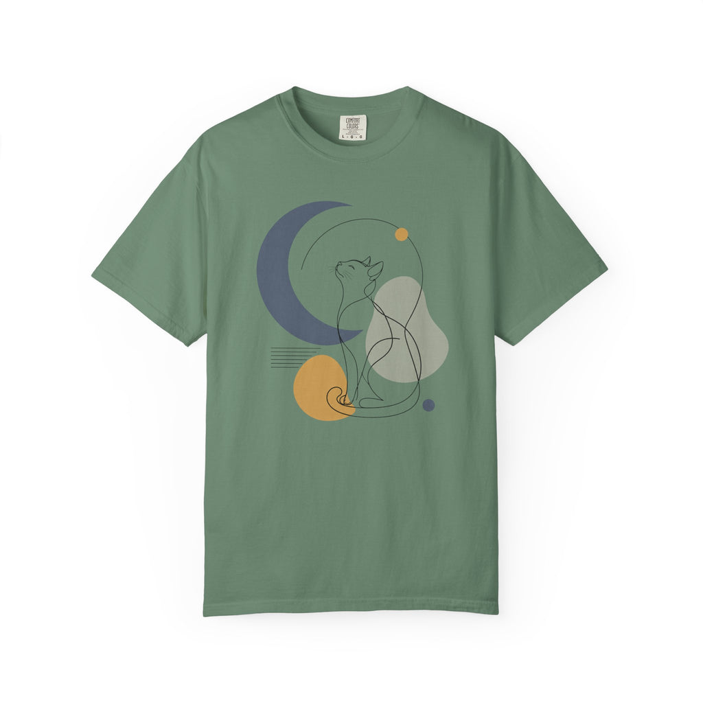 Stargazing Cat Silhouette T-Shirt